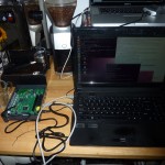 Laptop connected to WNR3500Lv2 via USB/TTL cable